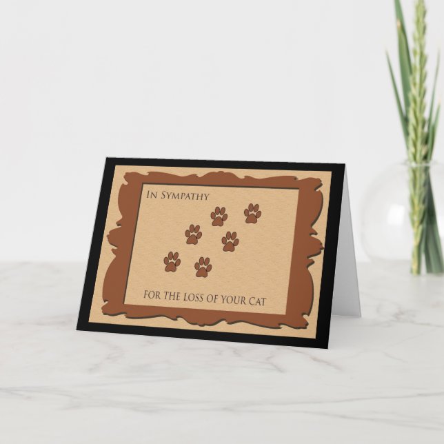 Sympathy Card for Loss of Cat (Front)