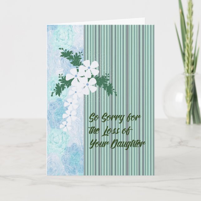 Sympathy Card for Loss of Daughter Green (Front)