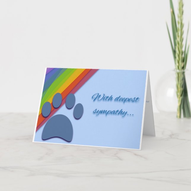 Sympathy card for loss of dog (Front)