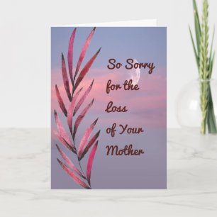 Sympathy Card for Loss of Mother Twilight Sky