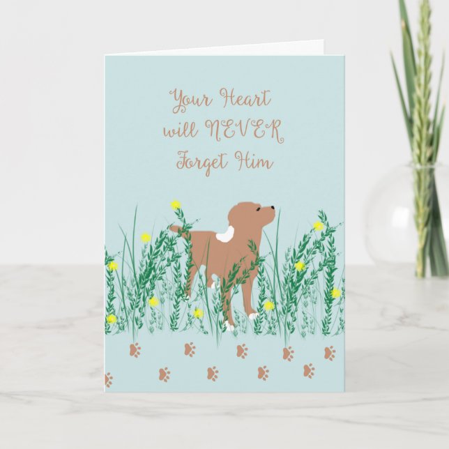 Sympathy Card for Loss of Pet Male Dog (Front)