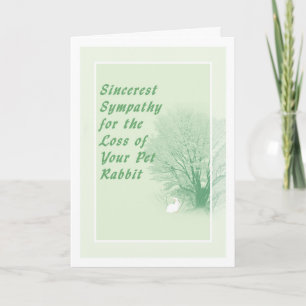 Sympathy Card for Loss of Pet Rabbit