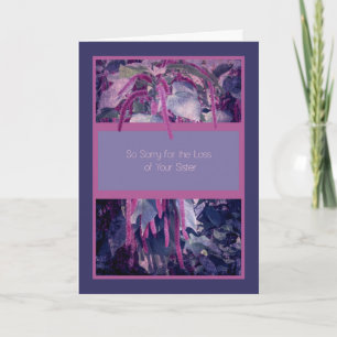 Sympathy Card for Loss of Sister in Purple Flowers
