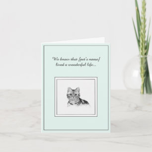 Sympathy Card for Pet Cat