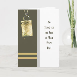 Sympathy Card for Pet Prize Bull