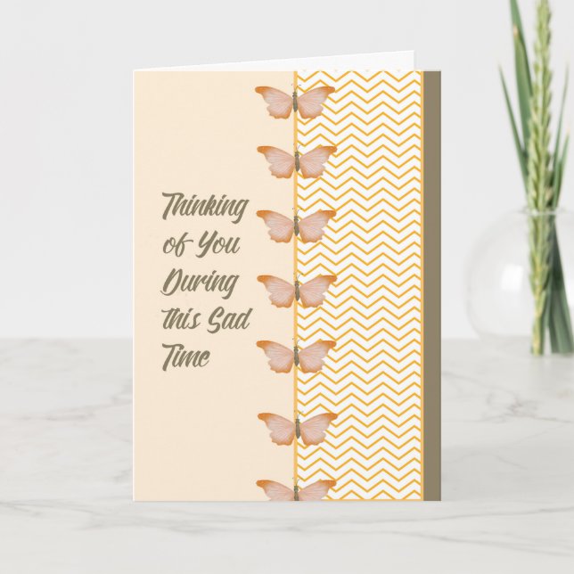 Sympathy Card for Step Sister with Butterflies (Front)