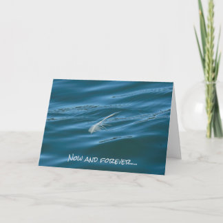 Sympathy card - Forever with you (feather)