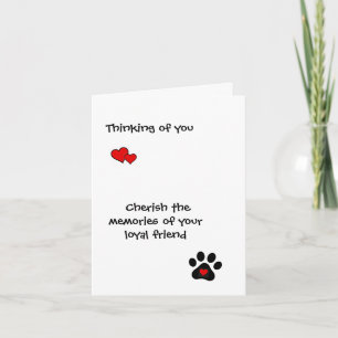 Sympathy Card - Loss of a Pet Dog