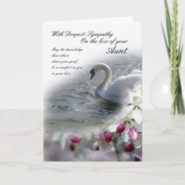 Sympathy card loss of Aunt (Front)