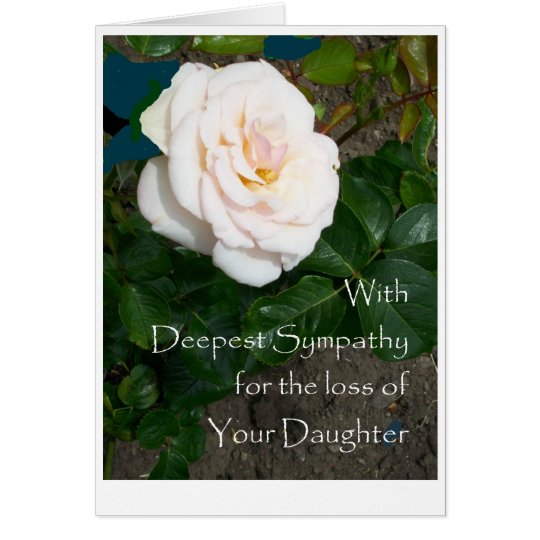 Sympathy Card Loss of Daughter | Zazzle.co.uk