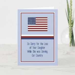 Sympathy Card Loss of Daughter in Service USA
