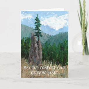 Sympathy Card Mountain Tree