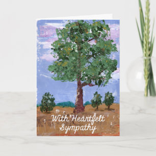 Sympathy Card Oak Tree