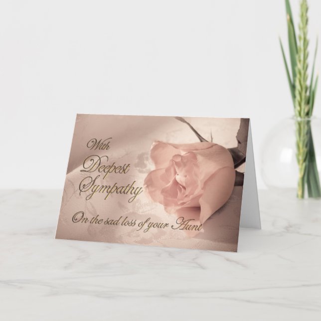 Sympathy card on the death of an Aunt (Front)