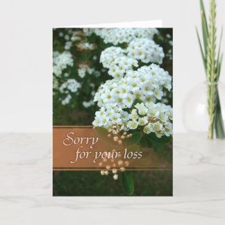 Sympathy card - Sorry for your loss