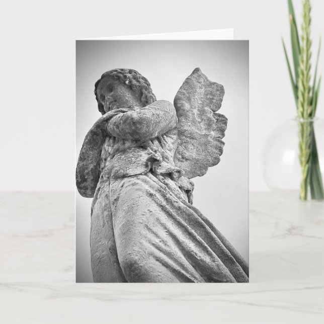 Sympathy Card Stone Angel heaven quote sorrow (Front)