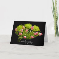 Sympathy Card Tulips Flower Arrangement
