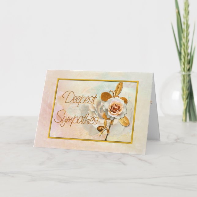 Sympathy Card With A Beautiful Rose (Front)