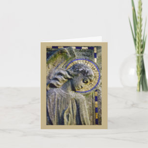 Sympathy Card with Angel Sculpture