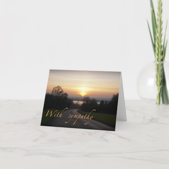 Sympathy card with beautiful sunset (Front)