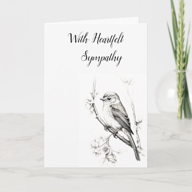 Sympathy Card with heartfelt sympathy (Front)