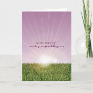 Sympathy card with peaceful grass