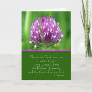Sympathy Card With Wild Red Clover