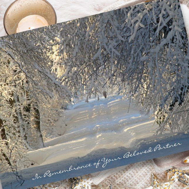 Sympathy Cards Christmas | Beloved Partner (Beloved Partner Sympathy Remembrance Thinking of You Card)