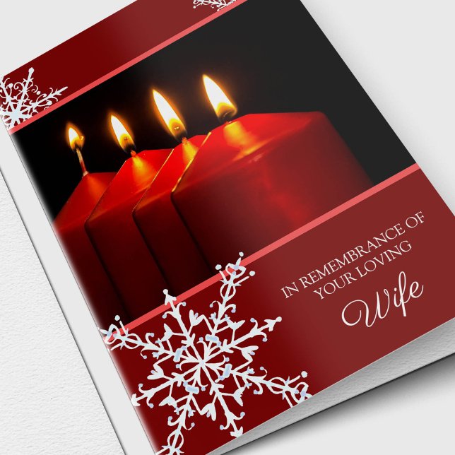 Sympathy Cards Christmas | Candles 2 (Candles Memorial Bereavement Remembrance Sympathy Christmas Card)
