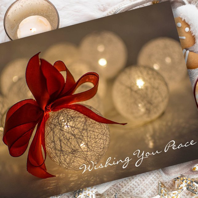 Sympathy Cards Christmas | Wishing You Peace (Wishing You Peace, Thinking of You Christmas Sympathy Card)