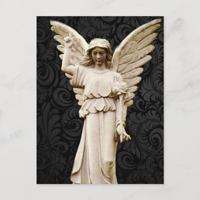 sympathy cemetery memorial Grief Gothic Angel Postcard (Front)