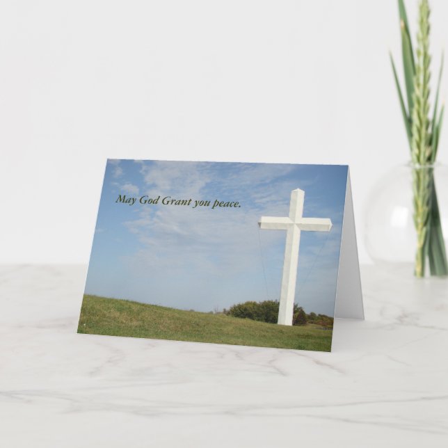 Sympathy Christian Card, customisable Card (Front)