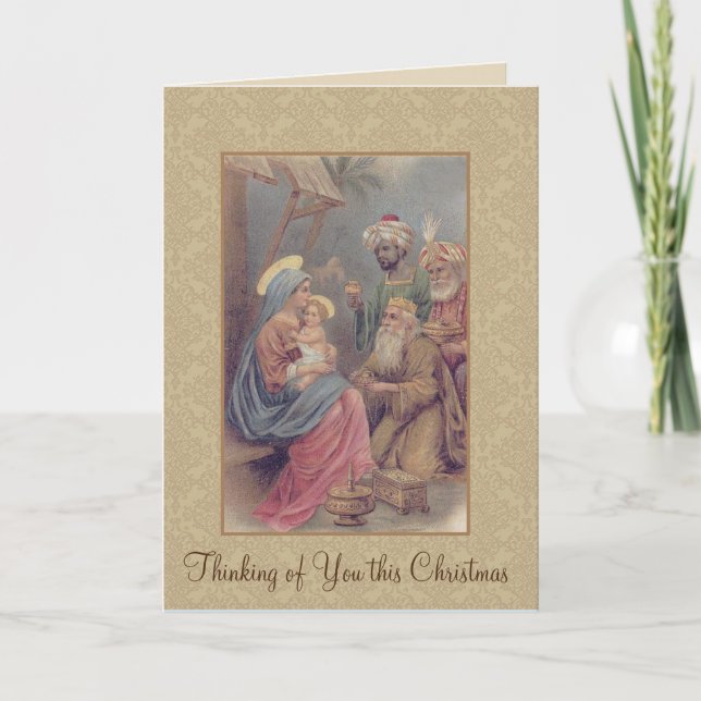 Sympathy Christmas Epiphany Three Kings Priest Holiday Card (Front)