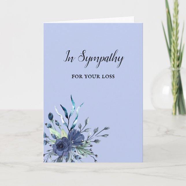 Sympathy Condolences Family Friends Loss Sorry Card (Front)
