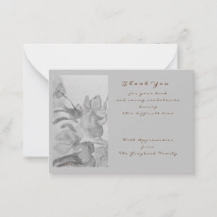 Sympathy condolences thank you Flat Note Card