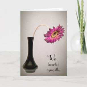 Sympathy Daisy in Vase Card