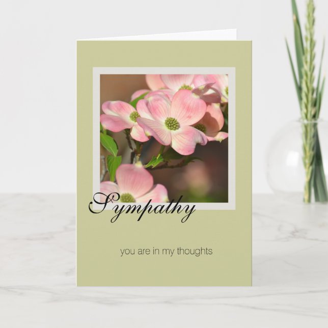 Sympathy Dogwood Flowers Card (Front)