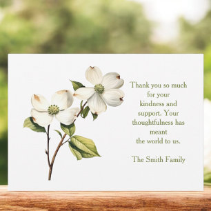 Sympathy Dogwood Thank You Notecard 