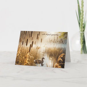 Sympathy Duck in Misty Pond Card
