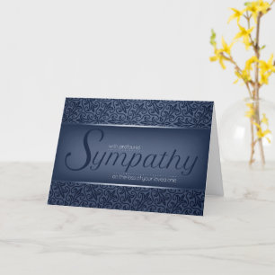 Sympathy Elegant Styling Midnight Blue Card