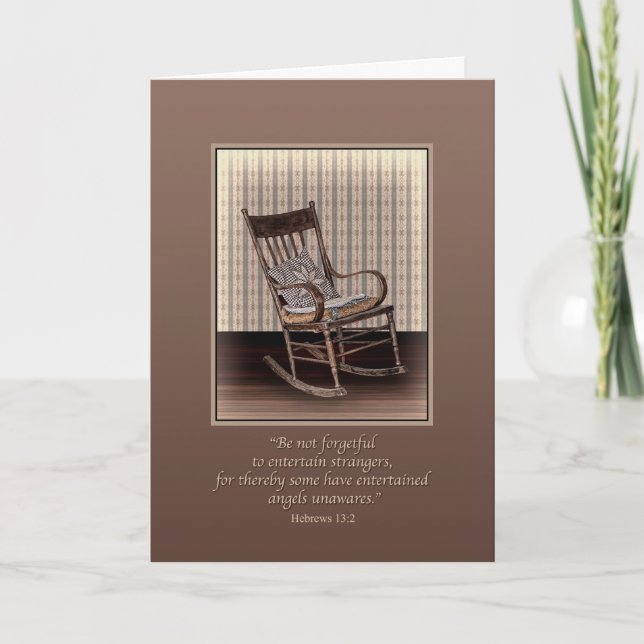 Sympathy, Empty Rocking Chair, Religious Card (Front)