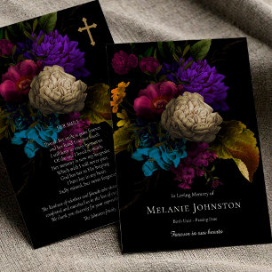 Sympathy Floral Cross Funeral Thank You Card