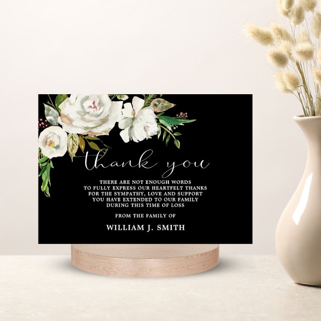 Sympathy Flower White Roses THANK YOU | PHOTO (Sympathy Flower White Roses THANK YOU | PHOTO)