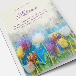 Sympathy Flowers Celebration of life Funeral Thank You Card