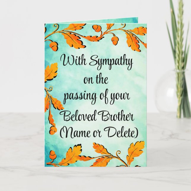 Sympathy for a Brother Card (Front)