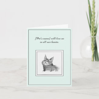 Sympathy for a Maine Coon Cat Card