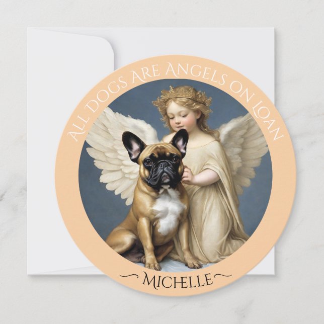 Sympathy for Loss French Bulldog Personalised  Invitation (Front)