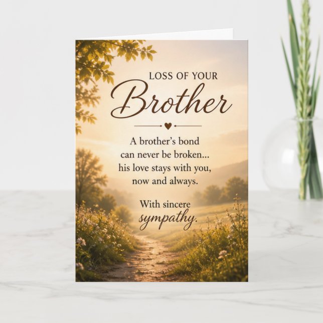 Sympathy for Loss of a Brother Card (Front)