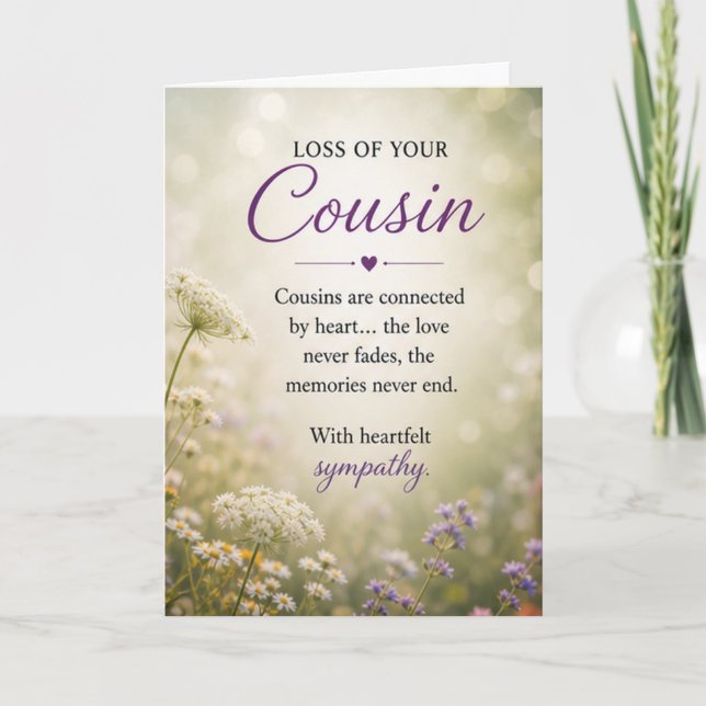 Sympathy for Loss of a Cousin Card (Front)