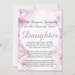 Sympathy for Loss of a Daughter Card